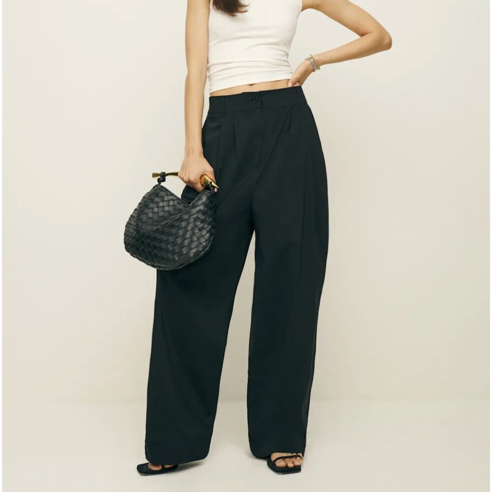Reformation Danielle Oversized Pant Black - Size 2